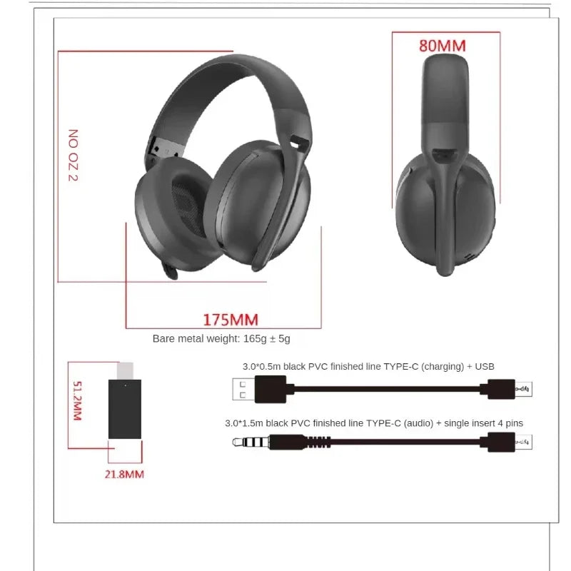 AULA S6 Gaming Headphone Wireless Bluetooth Wired Head-mounted Headsets with Mic Custom Lightweight Desktop Laptop Computer