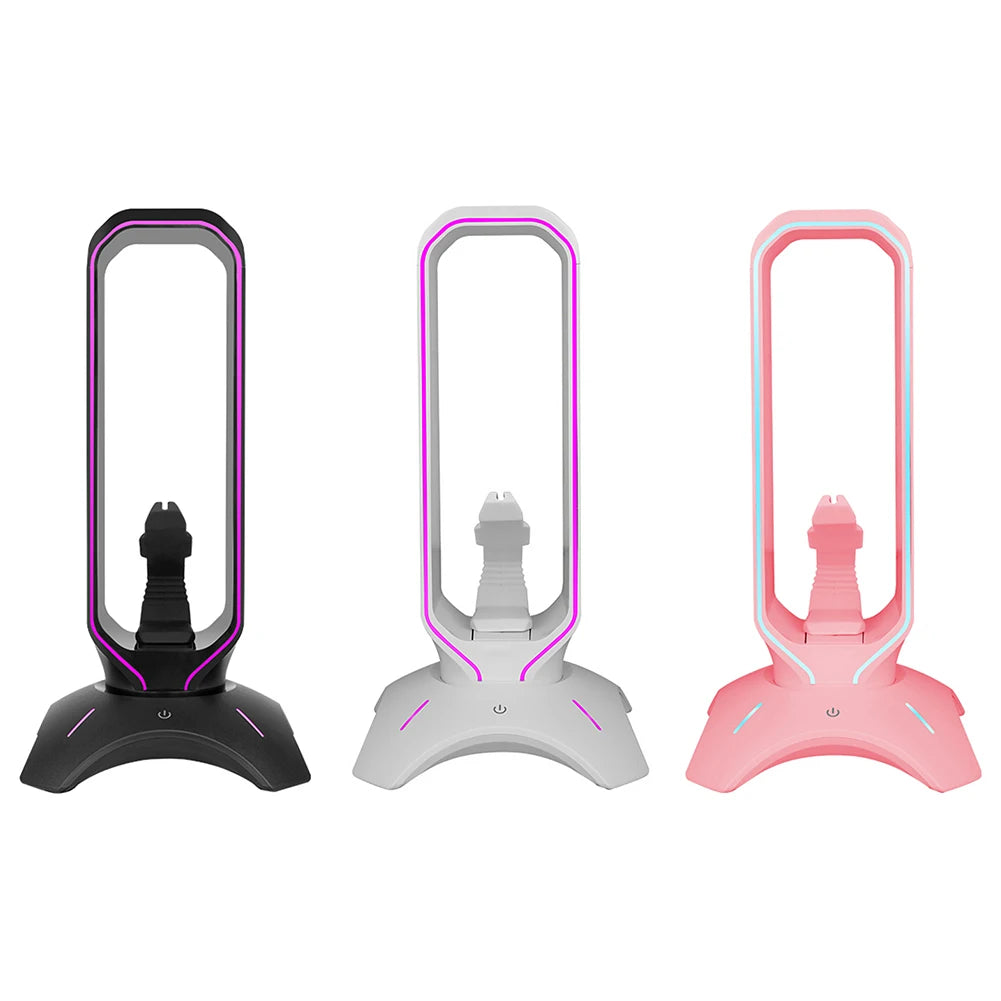 Multifunctional RGB Gaming Headphone Stand RGB Gaming Headphone Stand Computer Headset Stand Holder For Gamers Gaming Earphone