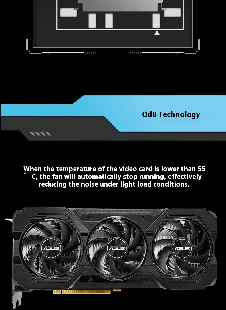ASUS ATS RX6750GRE V2 10G Graphics Card AMD GPU GDDR6 160Bit Video Memory 2K High Refresh Rate Gaming Video Card placa de vídeo