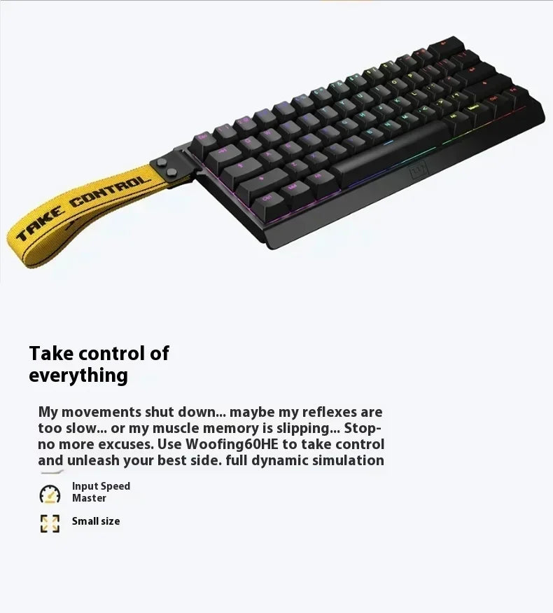 Wooting 60he + 80he Magnetic Axis Mechanical Keyboard Low Delay Full Dynamic Simulation Esports Level Game Keyboard Laptops