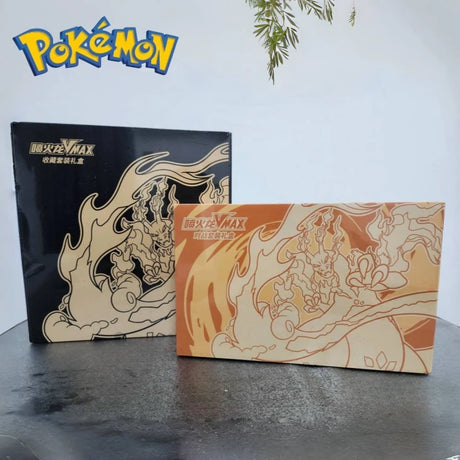 Original Pokemon Card Simplified Chinese Ptcg Charizard Vmax Fight Gift Box Trading Cards Game Card Collection Birthday Gifts