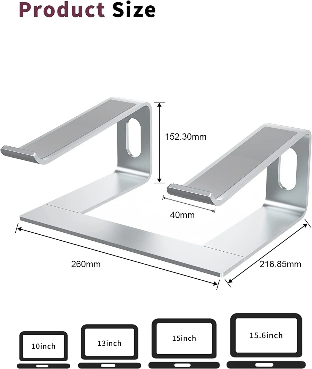 Vertical Laptop Stand Aluminum Computer Stand Detachable Laptop Riser Notebook Holder Stand Compatible with MacBook Air Pro