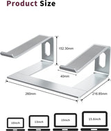 Vertical Laptop Stand Aluminum Computer Stand Detachable Laptop Riser Notebook Holder Stand Compatible with MacBook Air Pro