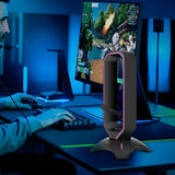 Multifunctional RGB Gaming Headphone Stand RGB Gaming Headphone Stand Computer Headset Stand Holder For Gamers Gaming Earphone