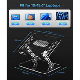 Adjustable Foldable Laptop Stand Portable Ergonomic Computer Stand for Laptop Compatible with 10 to 15.6 Inches Notebook Comput