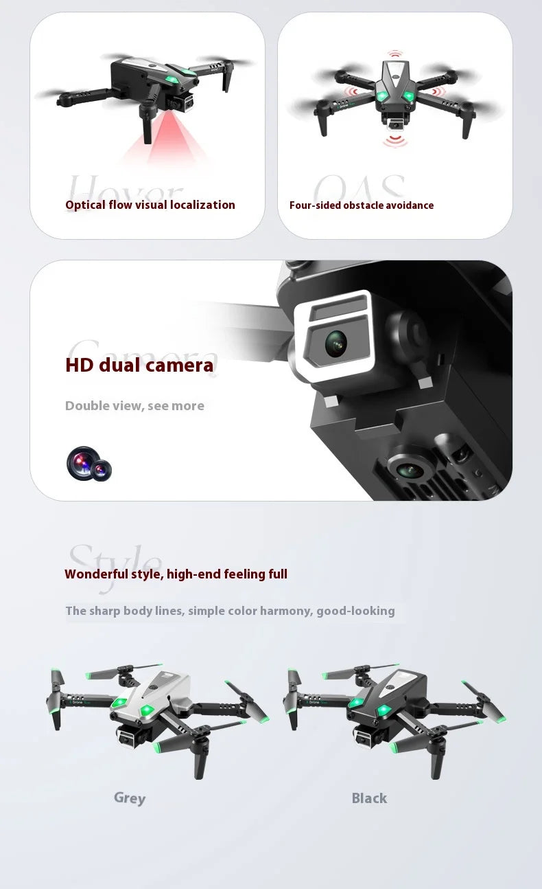 Mini Drone High Definition Aerial Photography  Vehicle Quad Axis Obstacle Avoidance Remote Control Airplane Children Toy