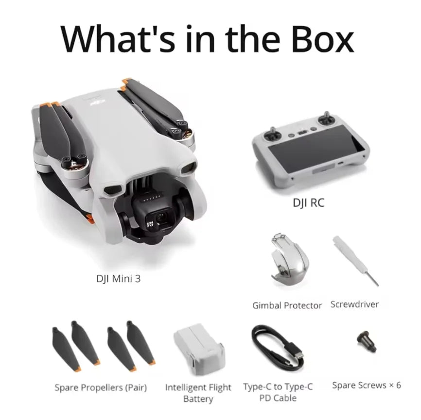 DJI Mini 3 Lightweight and Foldable Mini Camera Drone DJI Mini 3 with 4K HDR Video
