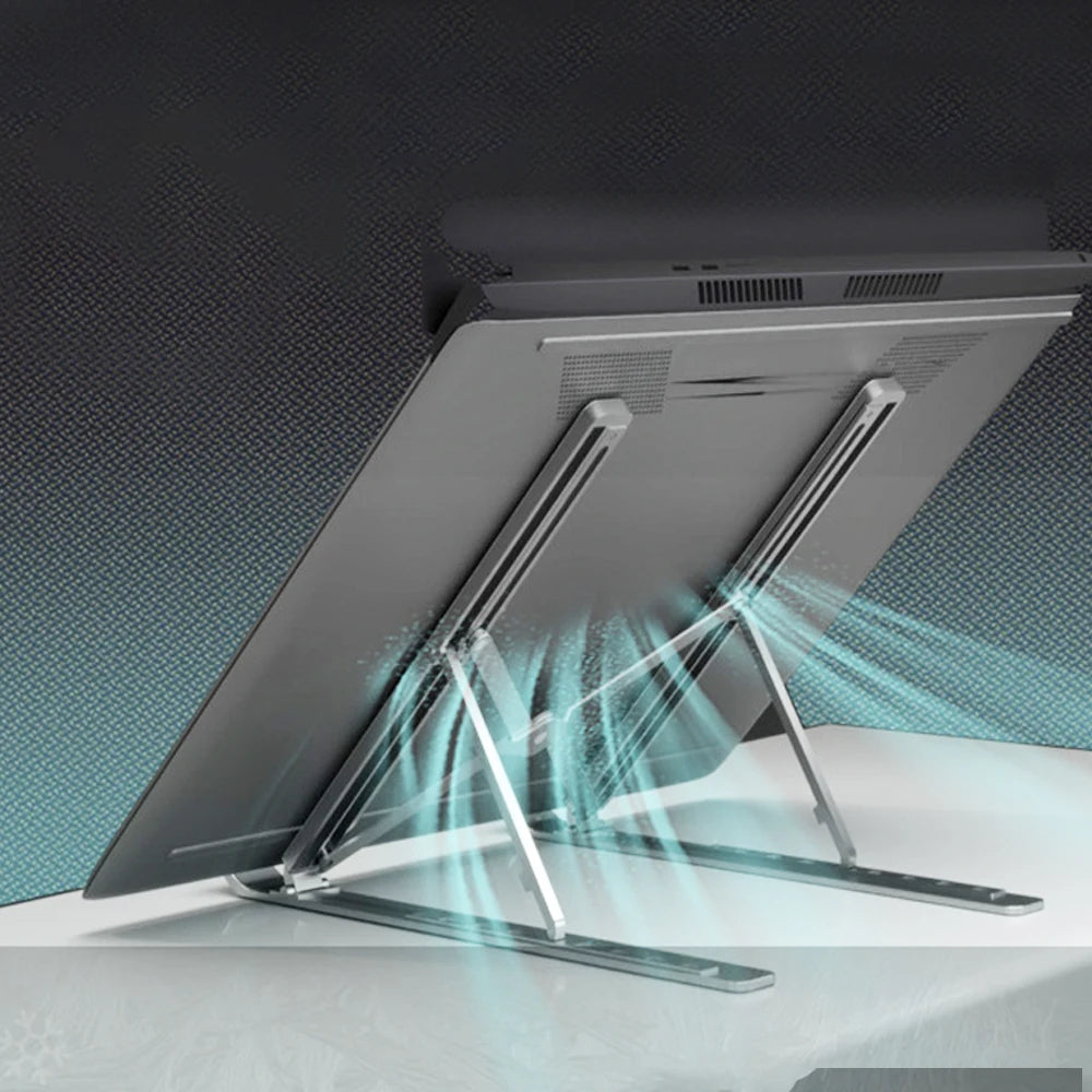 Aluminum Laptop Stand Holder Riser Computer Tablet Stand Desktop Holder Compatible with 10-15.6” MacBook,iPad, HP, Dell, Lenovo