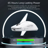 Attack Shark X6 PAW3395 Bluetooth Gaming Mouse , Tri-Mode Connection, RGB Touch Magnetic Charging Base, Macro Gaming Mouse
