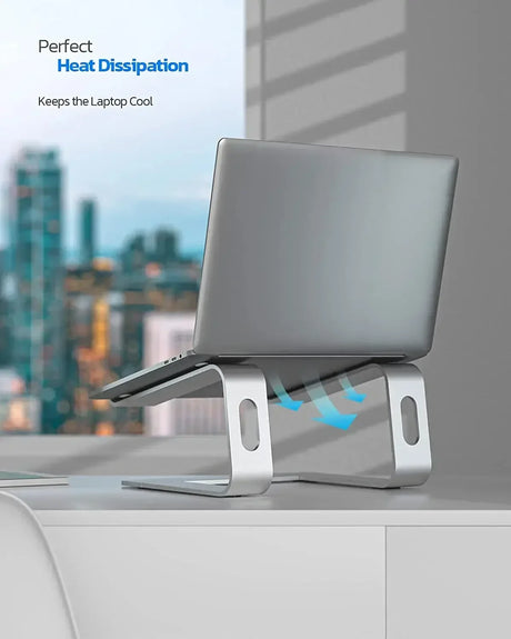 Vertical Laptop Stand Aluminum Computer Stand Detachable Laptop Riser Notebook Holder Stand Compatible with MacBook Air Pro