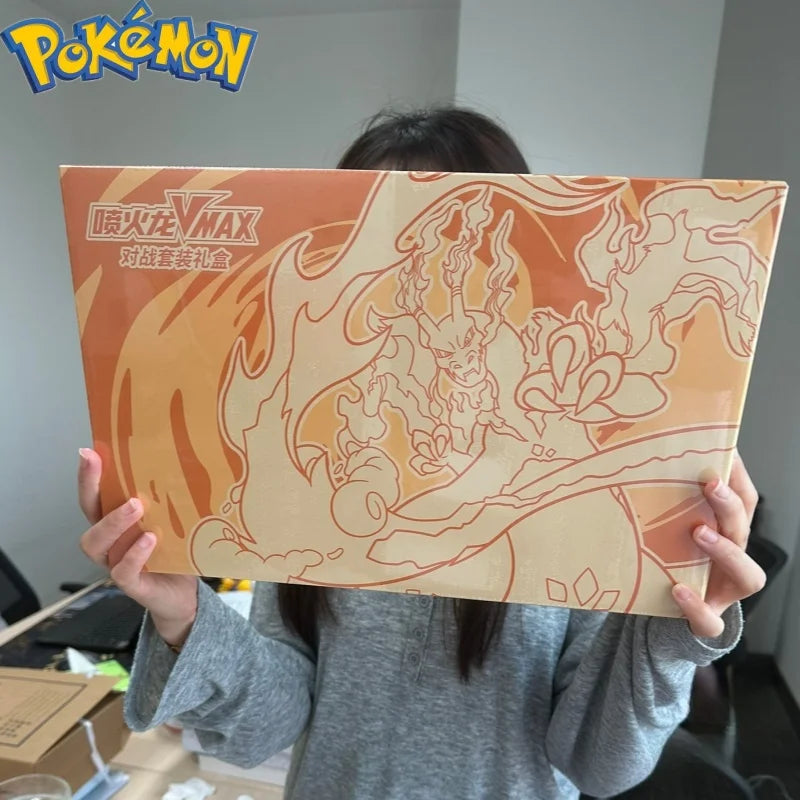 Pokemon Card Simplified Original Chinese Ptcg Charizard Vmax Fight Gift Box Trading Cards Game Children Gifts Xmas Gift