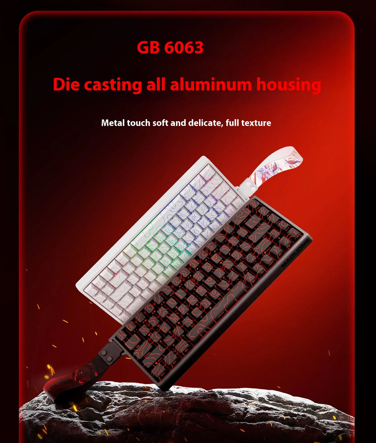 FGG Madlions Mad60 HE Mad68 Pro HE E-sports Magnetic Switch Mechanical Keyboard RGB Wired Hot Swap 8K Customized Gaming Keyboard