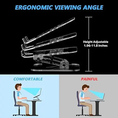 Portable Ergonomic Computer Stand For Laptop, Compatible With 10 To 15.6 Inches Notebook Computers