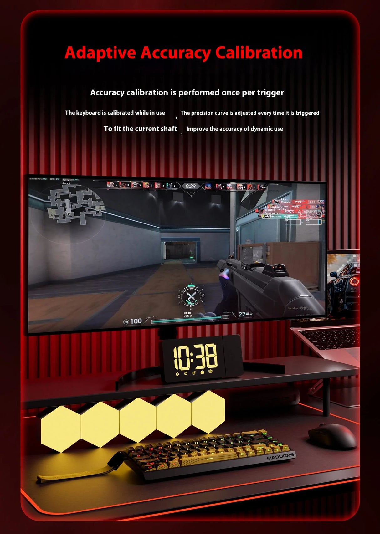 FGG Madlions Mad60 HE Mad68 Pro HE E-sports Magnetic Switch Mechanical Keyboard RGB Wired Hot Swap 8K Customized Gaming Keyboard
