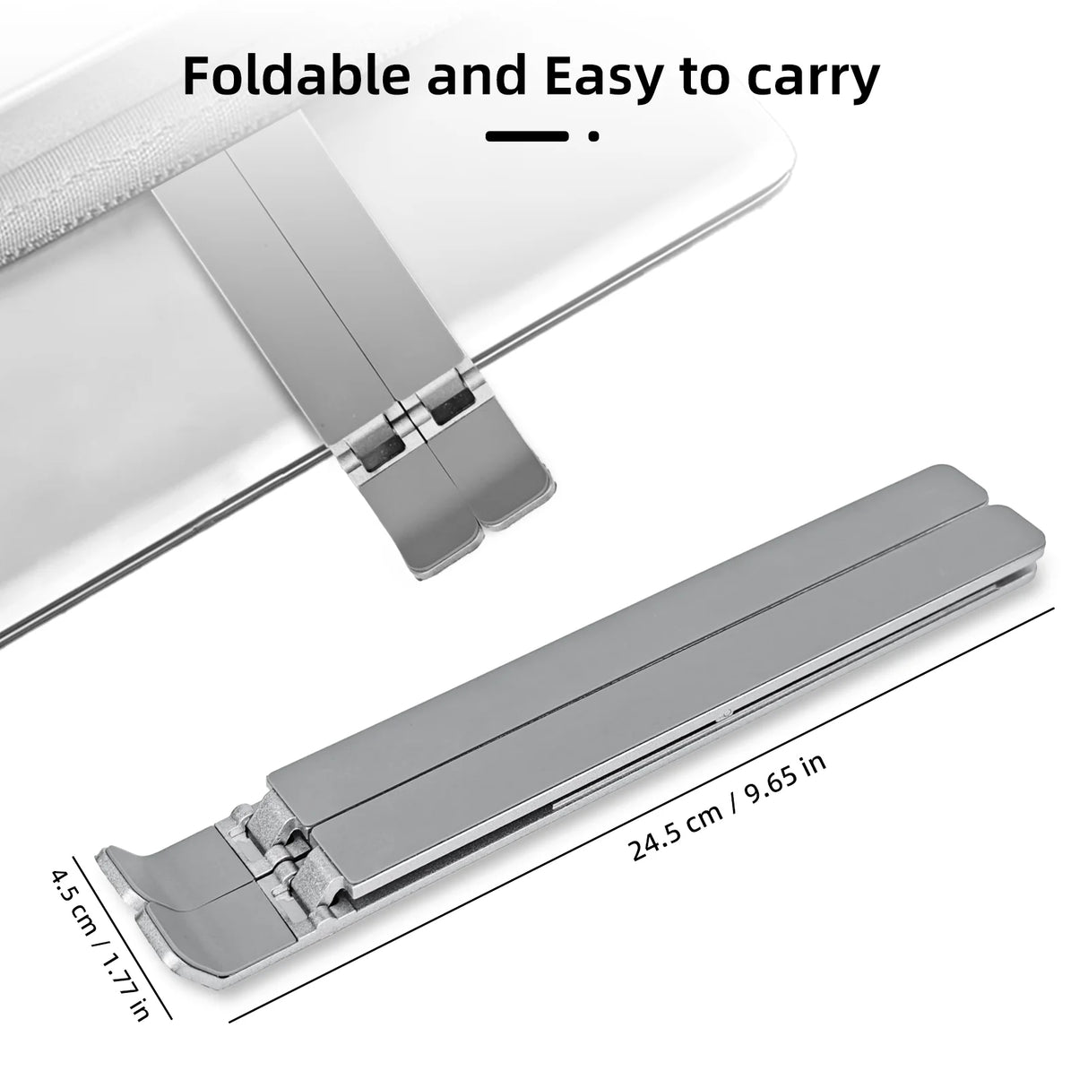 Aluminum Laptop Stand Holder Riser Computer Tablet Stand Desktop Holder Compatible with 10-15.6” MacBook,iPad, HP, Dell, Lenovo