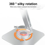 Premium Aluminum Laptop Stand: 360° Adjustable Rotation & Anti-Slip Silicone Base for Ergonomic Workspace Stability ﻿