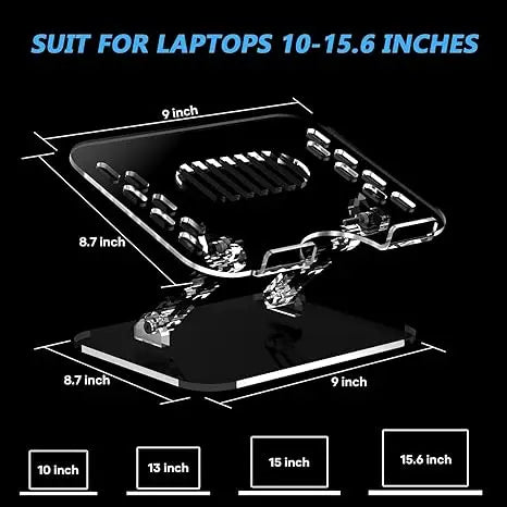 Portable Ergonomic Computer Stand For Laptop, Compatible With 10 To 15.6 Inches Notebook Computers