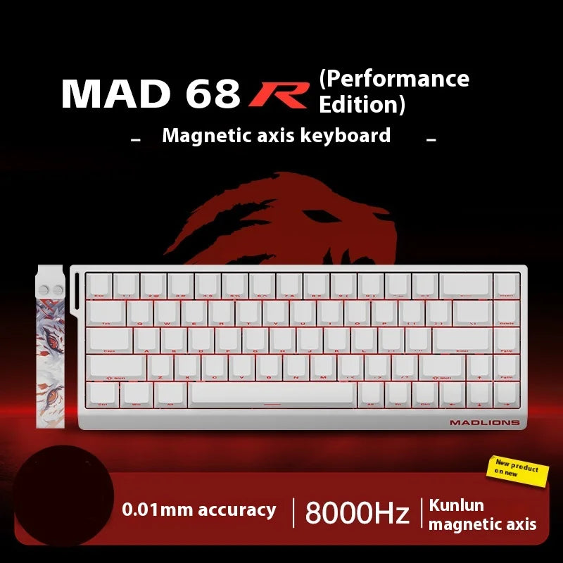 MADLIONS MAD 60HE Keyboard Magnetic Switch MAD68HE Rapid Trigger Wired Gaming Keyboard Hotswap Custom Keyboard Gamer Accessories