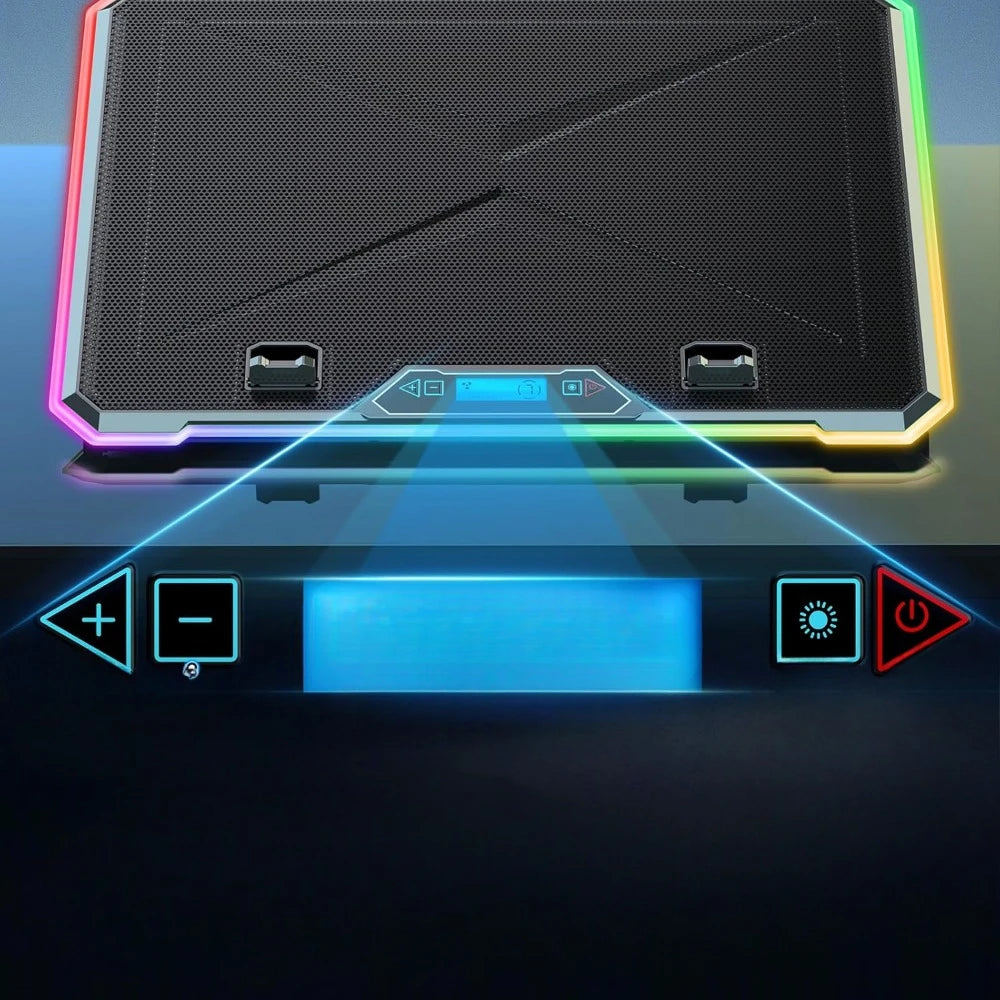 Laptop Cooling Pad Gaming Laptop Cooler, Laptop Fan Cooling Stand, 13 Quiet Cooling Fans for 15.6-17.3-Inch Laptops,