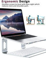 Vertical Laptop Stand Aluminum Computer Stand Detachable Laptop Riser Notebook Holder Stand Compatible with MacBook Air Pro