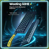 Wooting 60he Magnetic Switch Gaming Keyboards Low Delay Full Dynamic Custom Wired Mechanical Keyboard  PC Esports Accessories