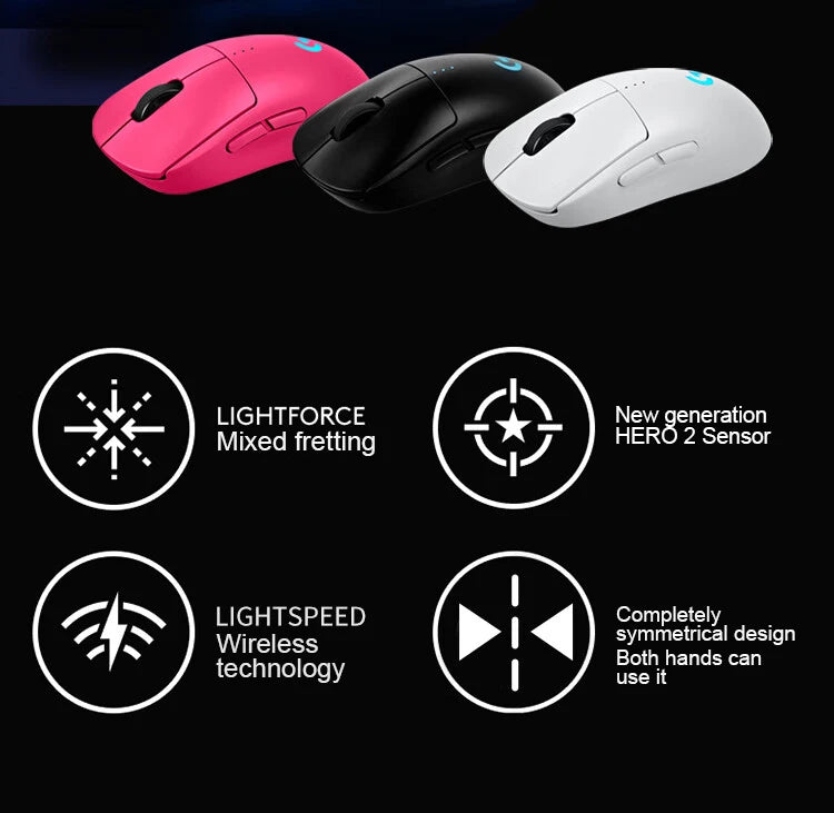 Logitech PRO X SUPERLIGHT 2 DEX GPW4 Wireless Gaming Mouse Lightweight ROSE FINCH Hawkeye Gaming Mouse