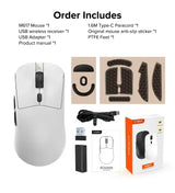Kysona M617 8khz Wireless Bluetooth Lightweight Gaming Mouse PAW3395 26000DPI Low Latency Rechargeable Wired Gaming Mouse