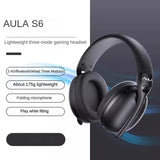 AULA S6 Gaming Headphone Wireless Bluetooth Wired Head-mounted Headsets with Mic Custom Lightweight Desktop Laptop Computer