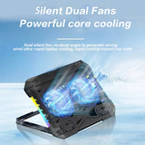 Laptop Cooling Pad,12"-17"Laptop Cooler,Gaming Laptop Cooling Stand, Wind Speed Adjustable, 2 USB Powered Laptop Fan Cooling Pad