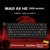 MADLIONS MAD 60HE Keyboard Magnetic Switch MAD68HE Rapid Trigger Wired Gaming Keyboard Hotswap Custom Keyboard Gamer Accessories
