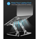 Adjustable Foldable Laptop Stand Portable Ergonomic Computer Stand for Laptop Compatible with 10 to 15.6 Inches Notebook Comput