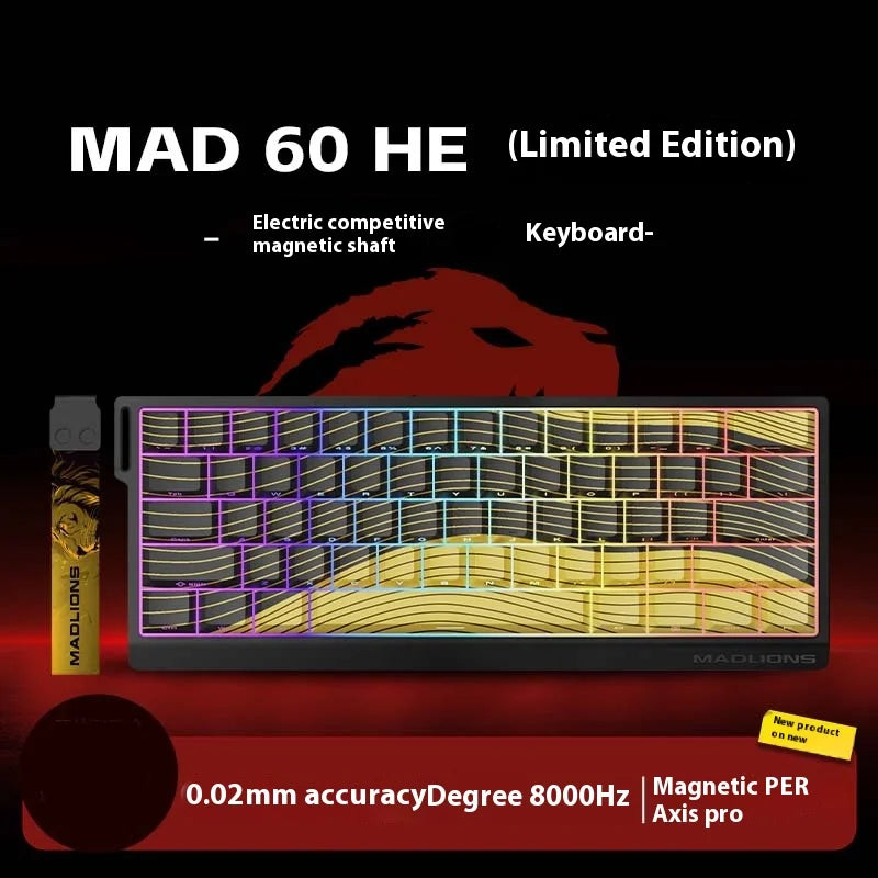 MADLIONS MAD 60HE Keyboard Magnetic Switch MAD68HE Rapid Trigger Wired Gaming Keyboard Hotswap Custom Keyboard Gamer Accessories