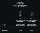 Logitech PRO X SUPERLIGHT 2 DEX GPW4 Wireless Gaming Mouse Lightweight ROSE FINCH Hawkeye Gaming Mouse