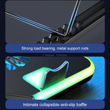 Laptop Cooling Pad with 5 Quiet Fans Laptop Cooling Stand Height Adjustable RGB for 11-17.3in Computer PC Notebook Gaming Laptop
