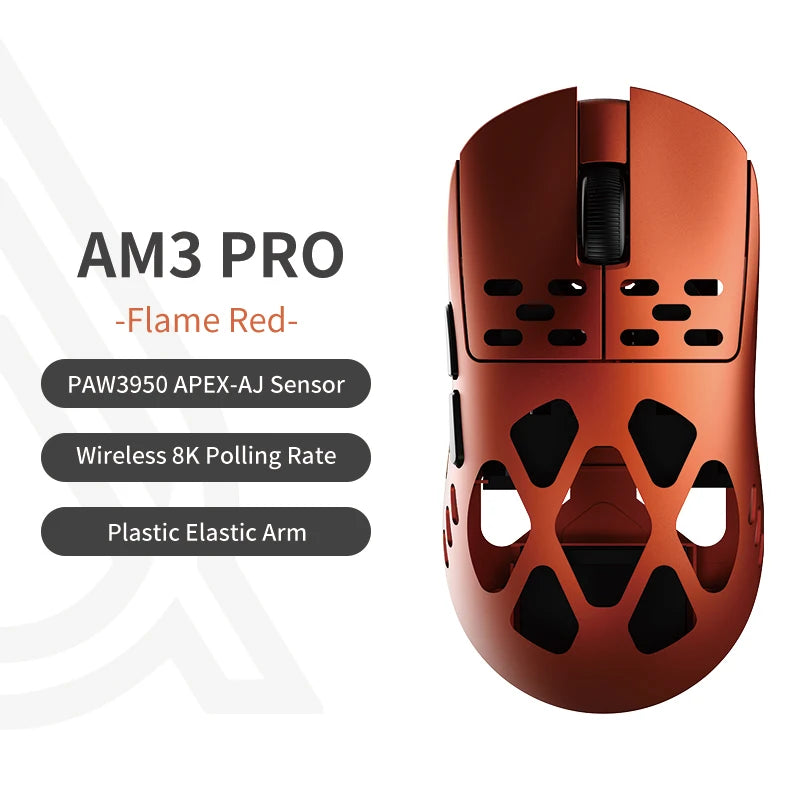 AJAZZ AM3 Pro Max Triple Mode Wireless Gaming Mouse Paw3950 Apex Sensor Magnesium Lightweight Custom Edition Gaming Mouse