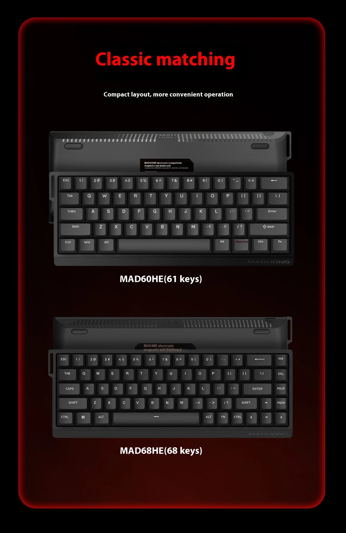 FGG Madlions Mad60 HE Mad68 Pro HE E-sports Magnetic Switch Mechanical Keyboard RGB Wired Hot Swap 8K Customized Gaming Keyboard