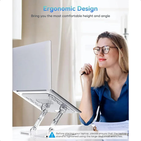 Adjustable Foldable Laptop Stand Portable Ergonomic Computer Stand for Laptop Compatible with 10 to 15.6 Inches Notebook Comput
