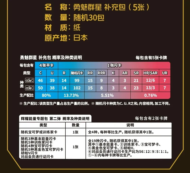 Simplified Chinese Version Original Box Pokemon Card PTCG Radiant Energy Second Bullet Collection Card Children's Toy Gifts