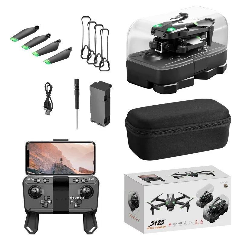 Mini Drone High Definition Aerial Photography  Vehicle Quad Axis Obstacle Avoidance Remote Control Airplane Children Toy