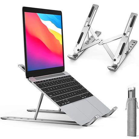 Metal Portable Foldable Laptop Stand Adjustable Notebook Holder Aluminum Support For Macbook Pro Air Computer Tablet Base Desk