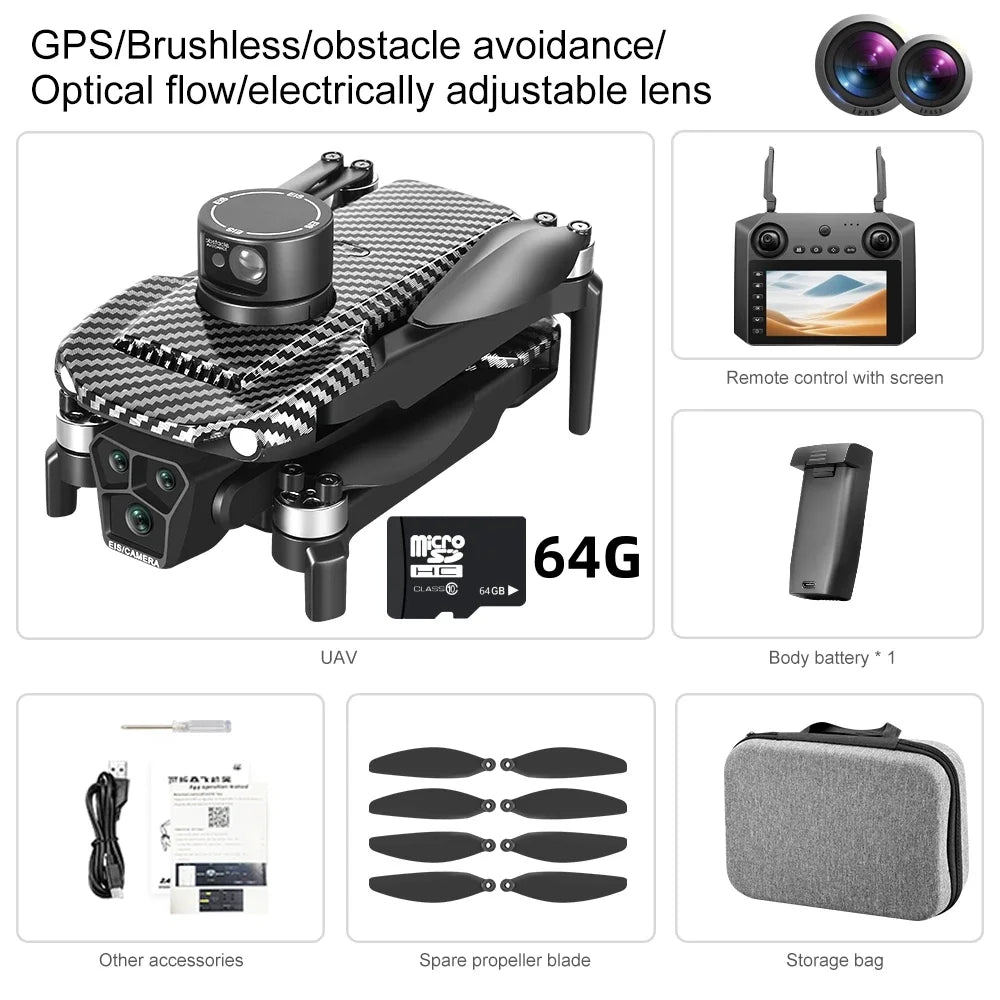 U198 MAX PRO Drone GPS 8K Professional With HD Camera 5G WIFI FPV Brushless RC Quadcopter Obstacle Avoidance Automatic Return