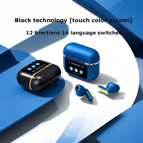 AEMIZ pro Touch Screen  Wireless Headset TWS   Bluetooth Earphone HIFI Gaming Headphone Long Battery life