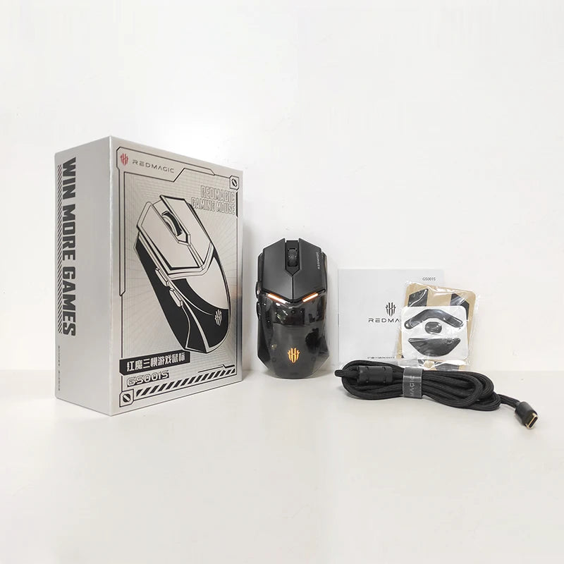 Redmagic gaming Mouse 1S Wired/Wireless/Bluetooth PAW3395 RGB Ergonomics Lightweight Driver Customization Gaming Mouse