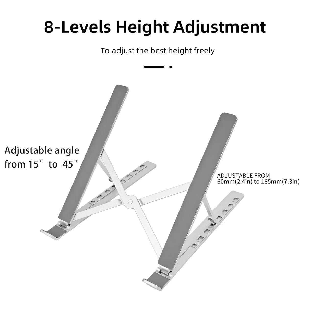 Aluminum Laptop Stand Holder Riser Computer Tablet Stand Desktop Holder Compatible with 10-15.6” MacBook,iPad, HP, Dell, Lenovo