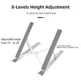 Aluminum Laptop Stand Holder Riser Computer Tablet Stand Desktop Holder Compatible with 10-15.6” MacBook,iPad, HP, Dell, Lenovo