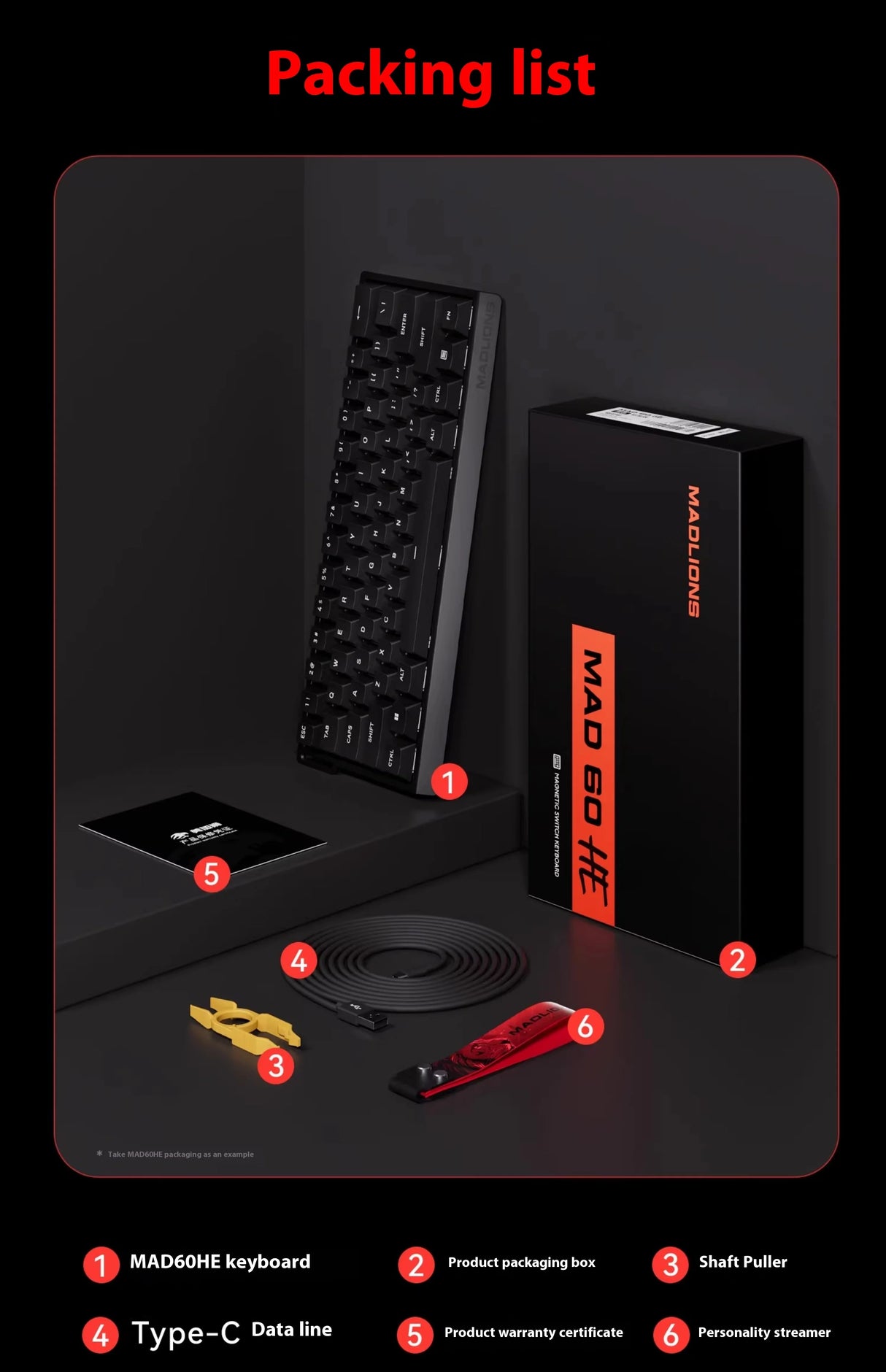 MADLIONS MAD 60HE Keyboard Magnetic Switch MAD68HE Rapid Trigger Wired Gaming Keyboard Hotswap Custom Keyboard Gamer Accessories