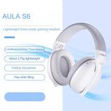 AULA S6 Gaming Headphone Wireless Bluetooth Wired Head-mounted Headsets with Mic Custom Lightweight Desktop Laptop Computer