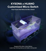 Kysona M617 8khz Wireless Bluetooth Lightweight Gaming Mouse PAW3395 26000DPI Low Latency Rechargeable Wired Gaming Mouse