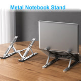 Metal Portable Foldable Laptop Stand Adjustable Notebook Holder Aluminum Support For Macbook Pro Air Computer Tablet Base Desk