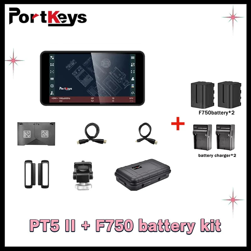 Portkeys PT5 II 5″ Monitor 4K Touchscreen Portable 500nit Ultra-thin 3D LUT 1920*1080 for Camera DSLR P6 new upgrade